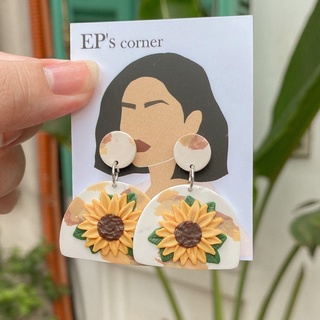 Khuyên tai đất sét nung Polymer Clay (Sunrise)