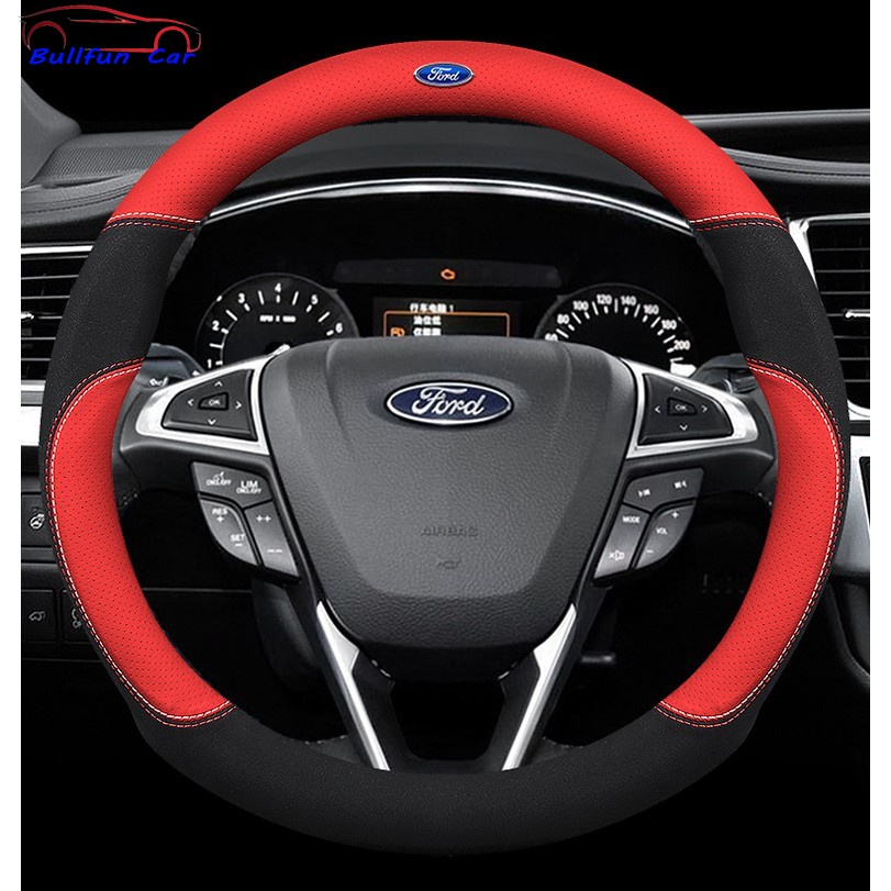 Bọc vô lăng xe hơi Ford Fiesta Focus Mustang Ranger Kuga EcoSport bằng da mỏng chống trượt