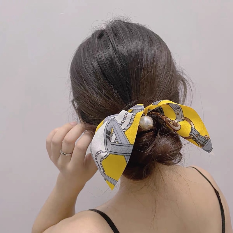 Dây Buộc Tóc Đính Ngọc Trai Xinh Xắn Cho Nữ