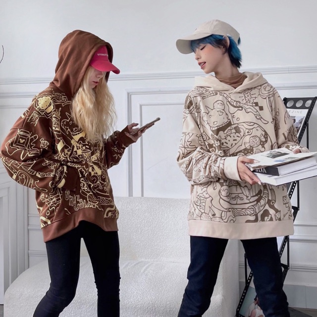Áo Hoodie Uncover Doodles (hoạ tiết)