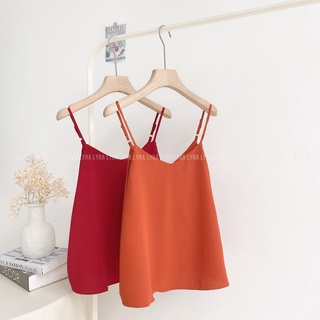 Áo thiết kế 2 dây lụa LYRA, dáng suông basic-LWBAO018