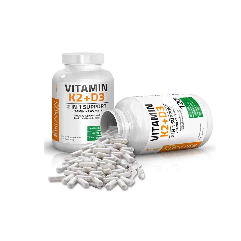 Vitamin K2 D3 mk7 Tăng Miễn Dịch Hỗ Trợ Xương Khớp Bronson Vitamin K2 + D3