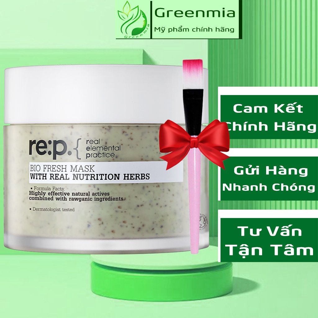 Mặt Nạ Đất Sét RE:P Bạc Hà Hương Thảo Cấp Ẩm Se Khít Lỗ Chân Lông 130G RE:P BIO FRESH MASK WITH REAL NUTRITION HERBS