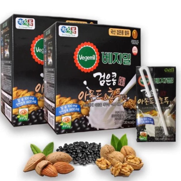 1 thùng gồm 20 GÓI x 190ml sữa óc chó hạnh nhân đậu đen date tháng 5/2022