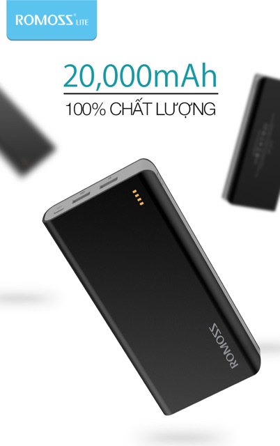 [Mã 267ELSALE hoàn 7% đơn 300K] [SALE 10%] Pin sạc dự phòng Romoss 20.000mAh