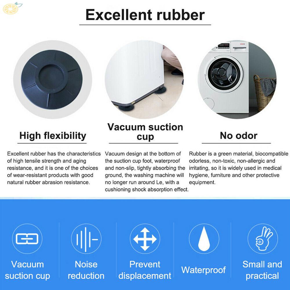 Set 4 Miếng Đệm Chân Chống Rung Cho Máy Giặt