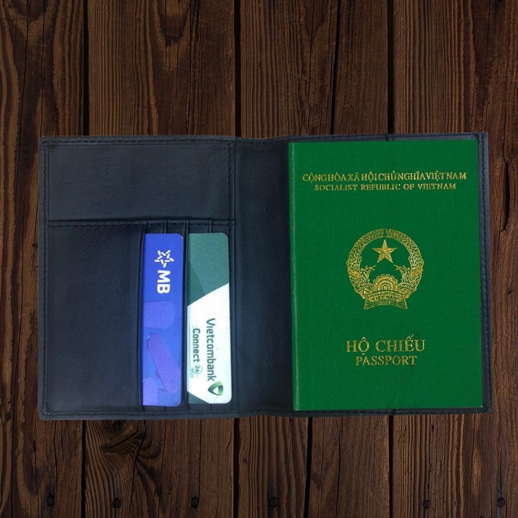 [SKM] Ví đựng hộ chiếu Passport giấy tờ xe, thẻ thời trang chất liệu da bò cao cấp 40596