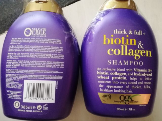 Dầu Gội và Dầu Xả Chống Rụng Tóc Thick & Full Biotin Collagen 385 ml - 13 fl oz