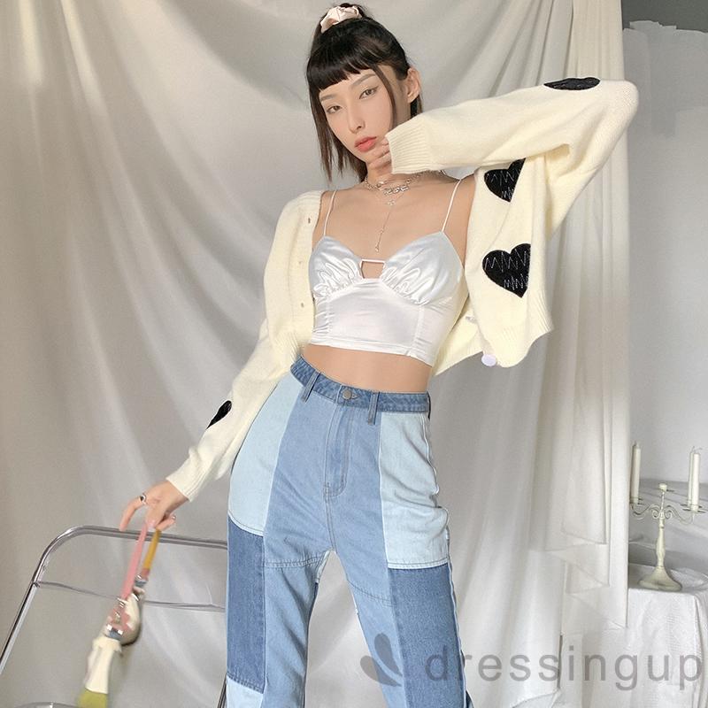 Áo Sát Nách Dây Mảnh Thiết Kế Cổ Chữ V Quyến Rũ Cho Nữ