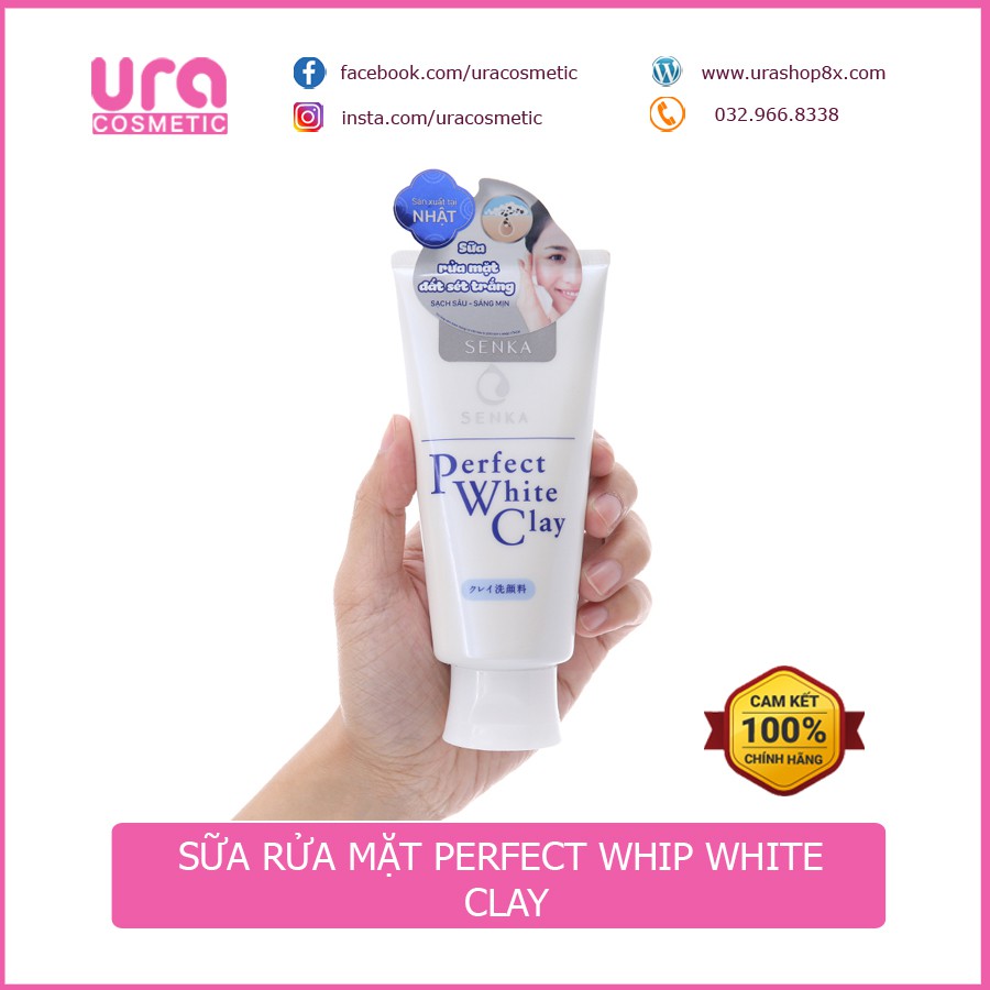 Sữa rửa mặt Perfect Whip Clay - Sữa rửa mặt đất sét cho da dầu Senka Perfect Whip [ có bill ]