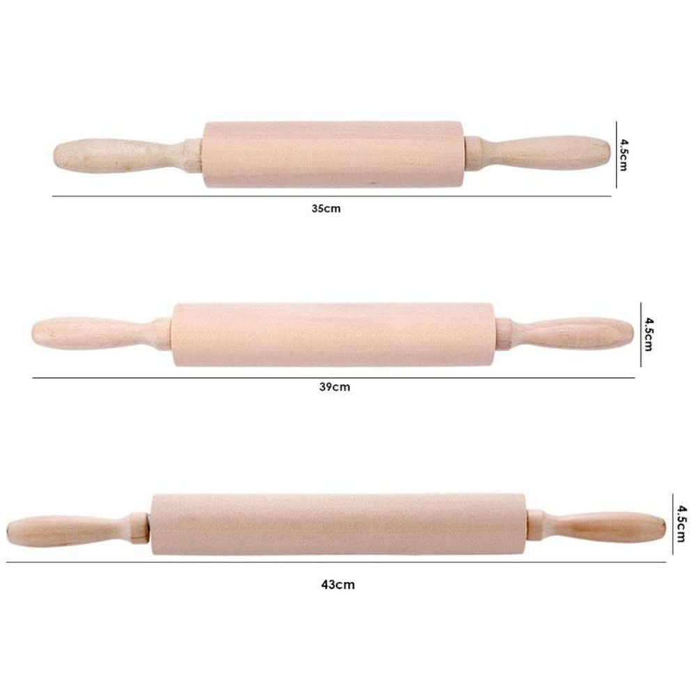 Cây Lăn Bột Làm Bánh Bằng Gỗ Trơn Tiện Dụng Cho Nhà Bếp