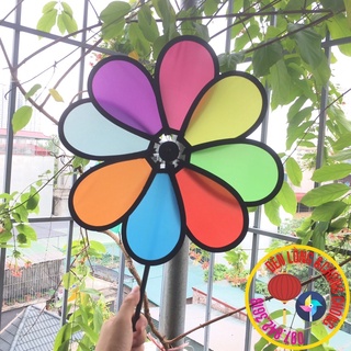 Chong chóng vải 8 cánh cầu vồng - chong chóng 8 cánh