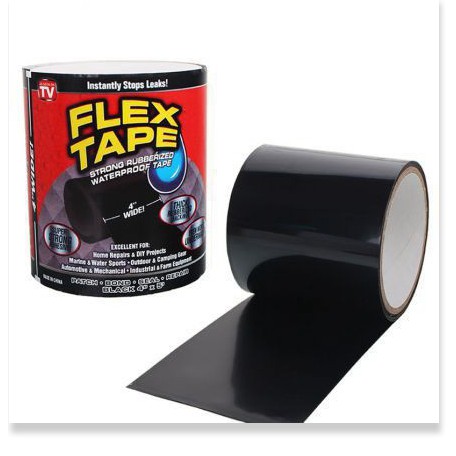 Băng keo chống chịu nước siêu dính Flex Tape, chất liệu dẻo như cao su, bền, có khả năng chống nước, vá mọi lỗ hổng