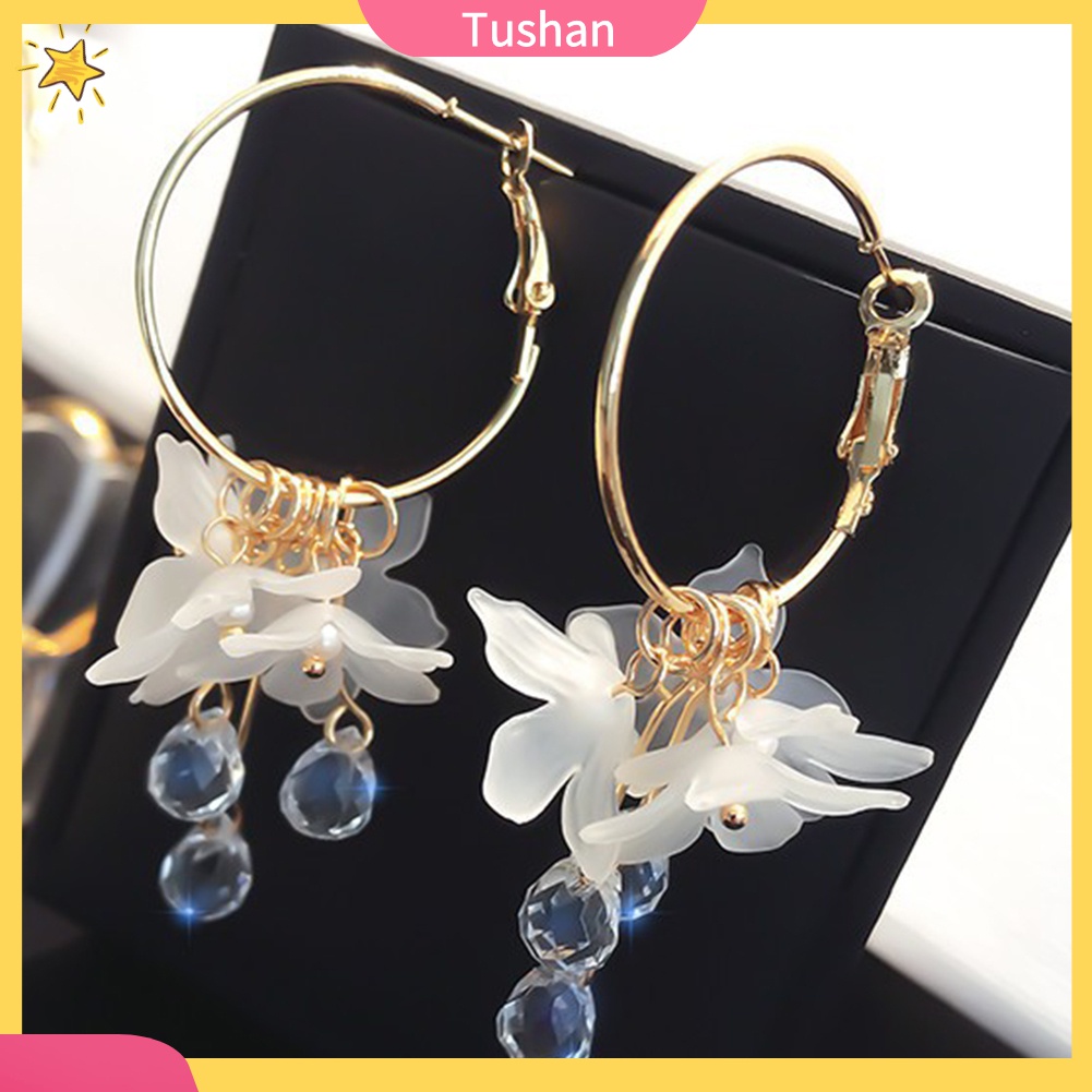 Bông Tai Hình Hoa Bằng Acrylic Thanh Lịch Cho Nữ