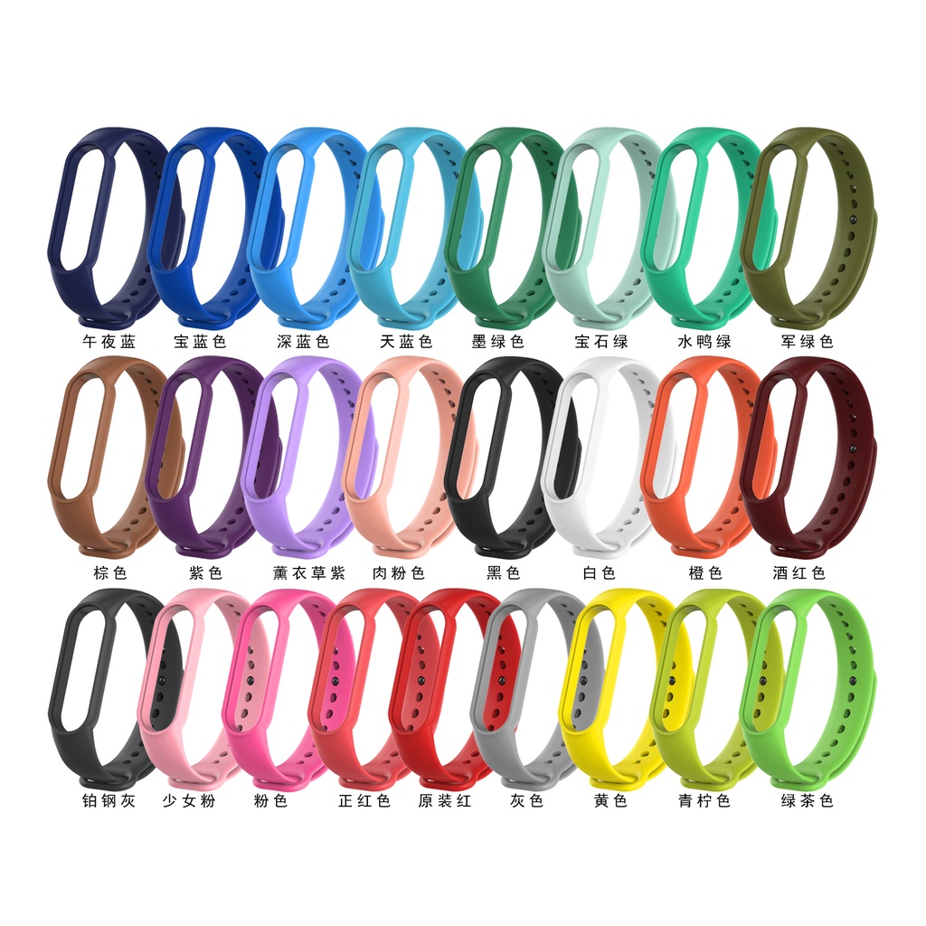 Dây Đeo Thay Thế Chất Liệu Silicon Thiết Kế Nhiều Lỗ Thời Trang Cho Xiaomi Miband 5