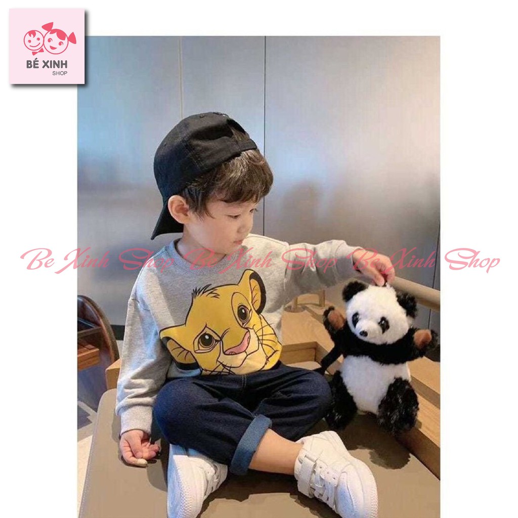 Áo hoodie dài tay thu đông cho bé trai bé gái hoạt hình [SO CUTE] Aó thun bé trai gái Hàn Quốc tay dài da cá form rộng