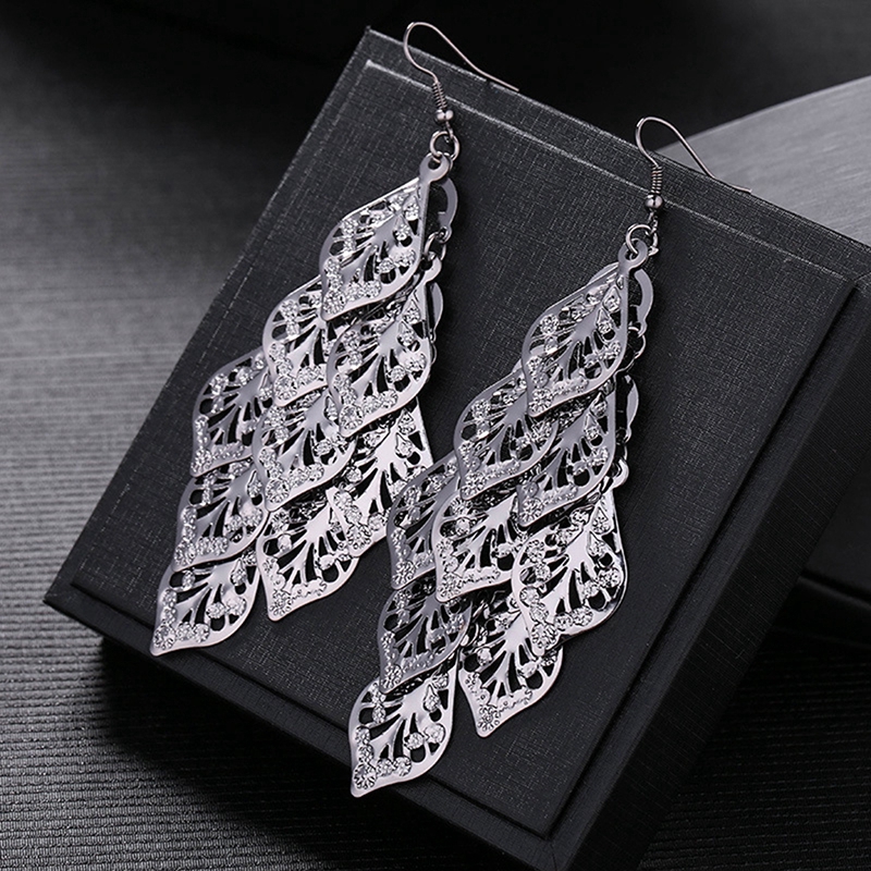 Leaves Dangle Earrings Long Earring for Women Jewelry