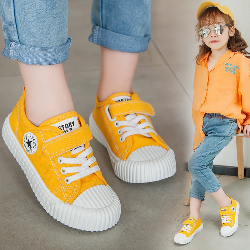  Giày thể thao quai khóa dán phong cách Hàn Quốc xinh xắn cho bé gái