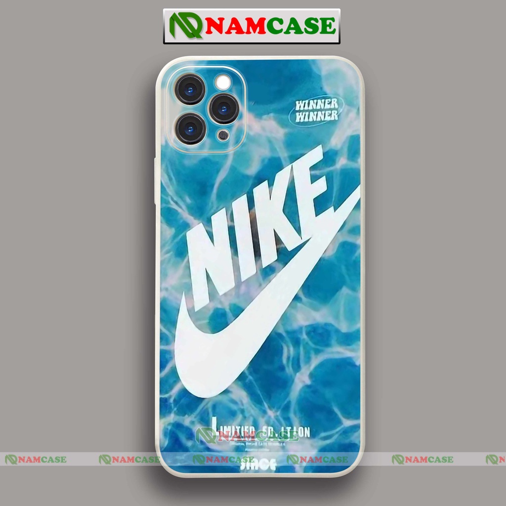 Ốp lưng iPhone Nike cạnh viền vuông silicon dẻo cho iphone 6/6s/7/8/X/XS/XR/11/12/13 Pro Plus Max cute đẹp dễ thương