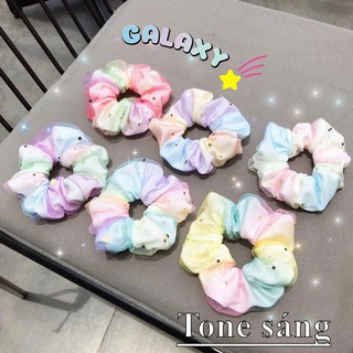 Dây Cột Tóc Nhiều Màu GALAXY - SCRUNCHIES Cầu Vòng Siêu Xinh
