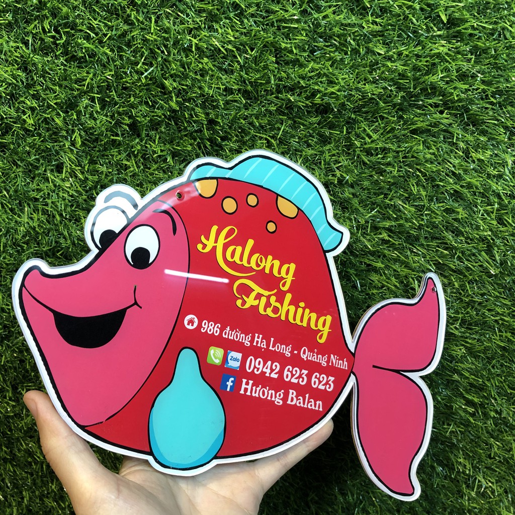 Bảng hiệu mica trang trí - Thiết kế theo yêu cầu - Hình cá siêu cute