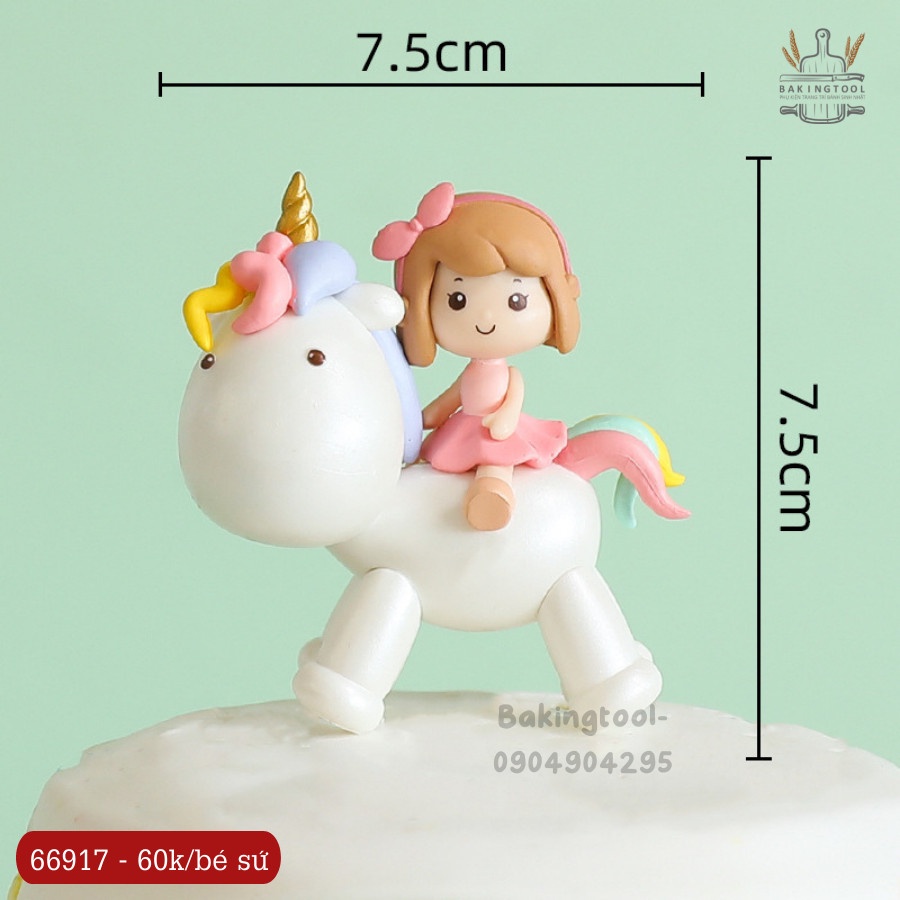 Đồ chơi trang trí Bé gái cưỡi peony