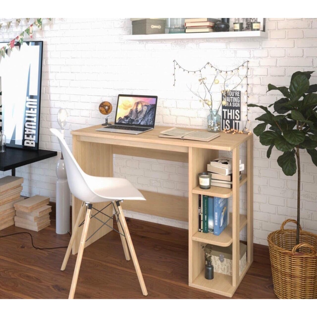 BÀN LÀM VIỆC PHONG CÁCH HÀN QUỐC, kèm kệ sách đa năng tiện dụng