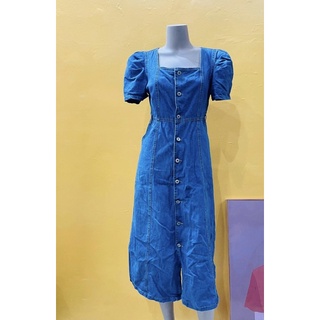 Đầm jean tay phồng A545