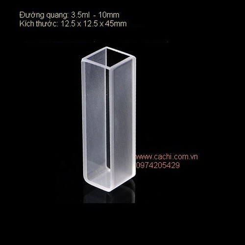 Cuvet thủy tinh 12.5 × 12.5 × 45m dùng cho máy quang phổ - cuvet12-12-45
