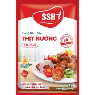 (Tốt Sức Khỏe) Gia vị nêm sẵn  thịt nướng SSH Deli (hộp KINH TẾ 20 gói)