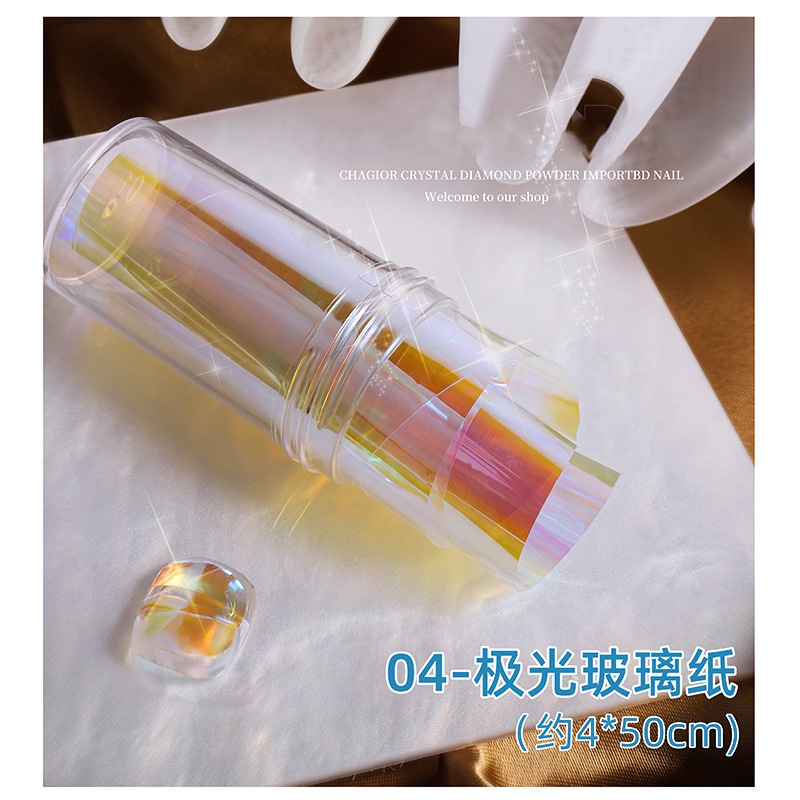 Giấy phản quang ẩn Gel tạo hiệu ứng ánh sáng siêu đẹp loại tốt dày, size 4*50cm