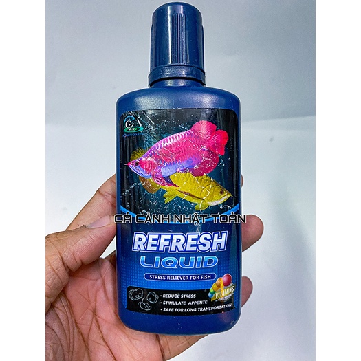 DUNG DỊCH VITAMIN REFRESH CZ THÁI LAN 100ML CHỐNG STRESS CHO CÁ CẢNH