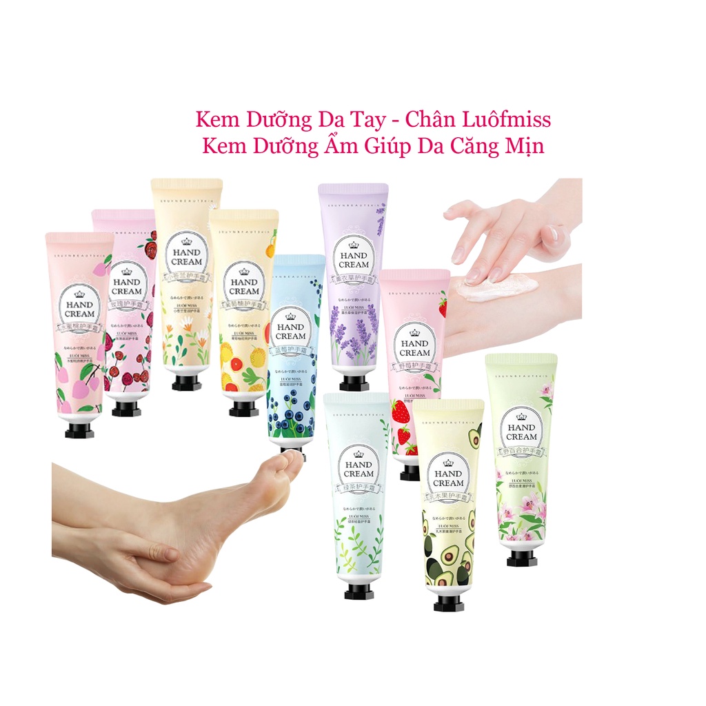 Kem Dưỡng Da Tay, Kem Dưỡng Ẩm Và Làm Mờ Nếp Nhăn Da Tay Chân Luôfmiss Tuýp 30G Màu Ngẫu Nhiên
