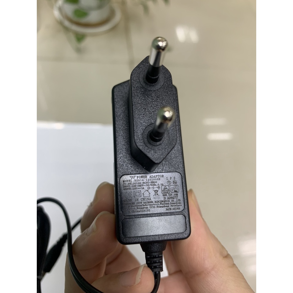 Adapter 12V/1A chất lượng cao lọc nhiễu tốt đủ công suất 12W chân DC 5.5 dùng cho Camera và WiFi