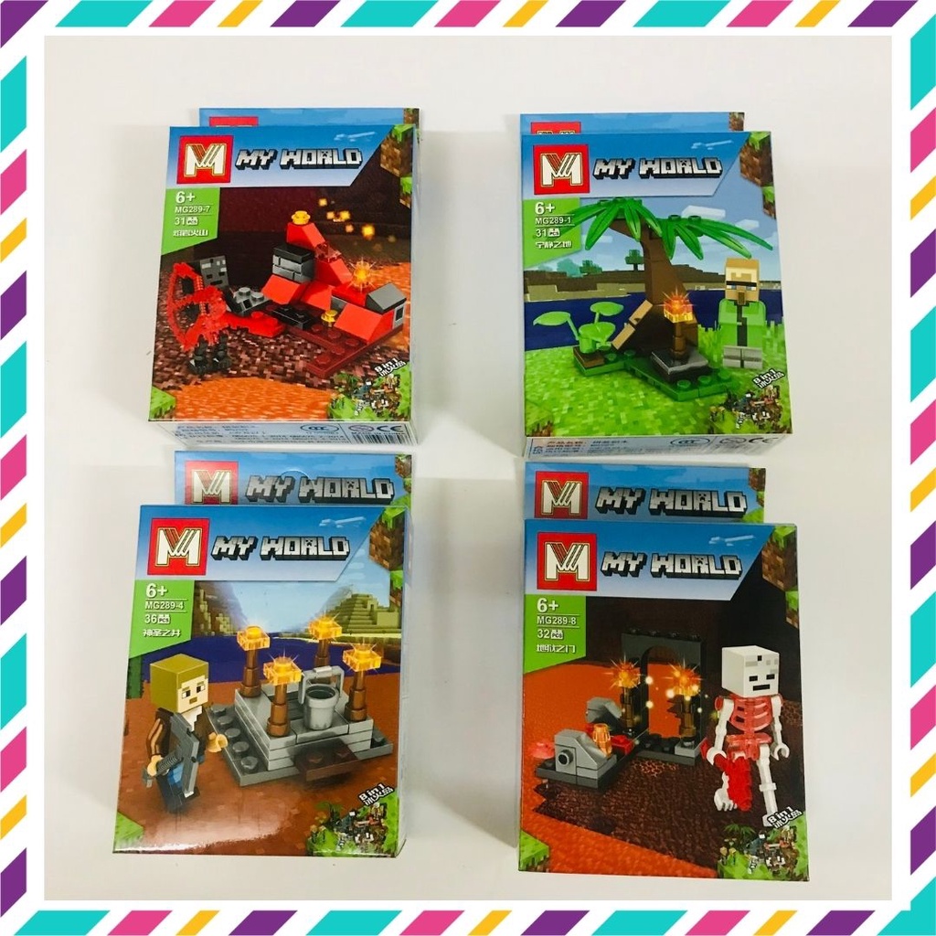 Lego minecraft, minecraft, mô hình minecraft, đồ chơi minecraft, minifigures các nhân vật PRCK63029