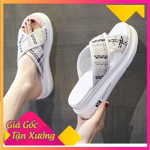 Dép Bánh Mì Dép Nữ Quai Chéo Đẹp Đế Siêu Nhẹ 3P Tôn Dáng Cực Êm Chân Thời Trang Cá Tính