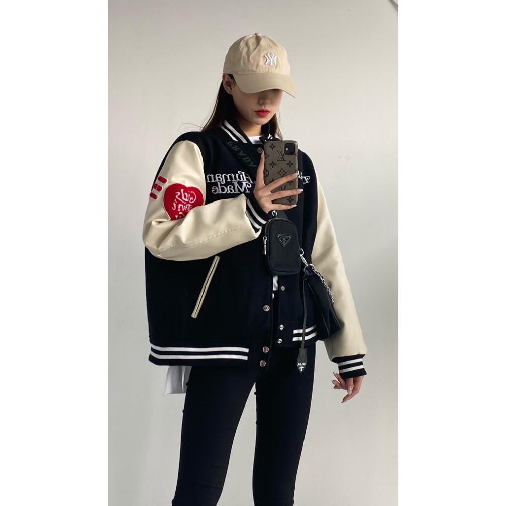 🔥{ẢNH THẬT} Áo bomber, bóng chày nam nữ mẫu thiết kế cao cấp hàng hiệu {FREE SHIP} HOT 2021 2 màu đỏ ,đen🔥 [order]