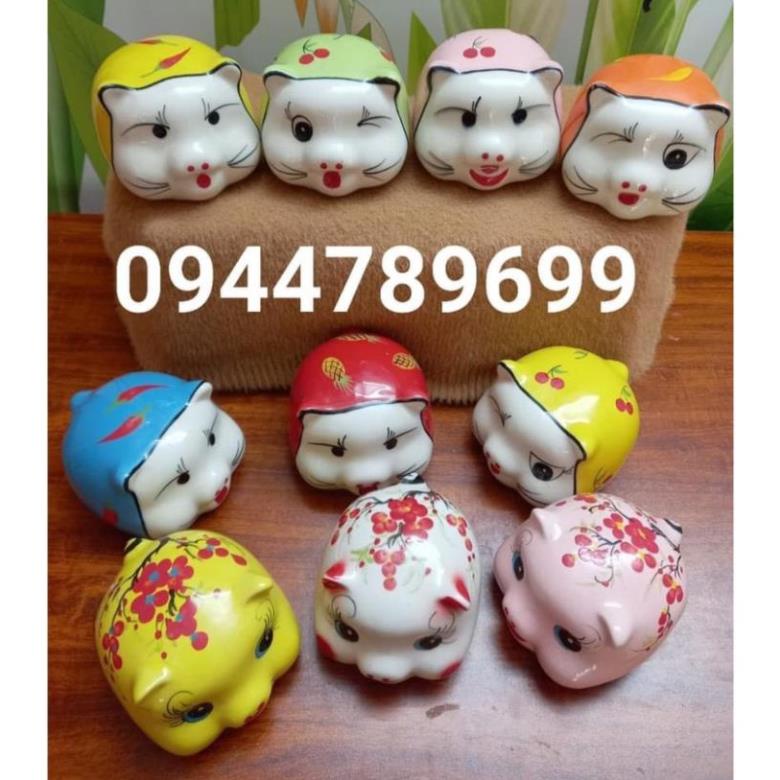 Heo đất tiết kiệm cho bé , lợn đất sứ đẹp BÁT TRÀNG , ống heo đựng tiền hoạt hình ngộ nghĩnh độc lạ