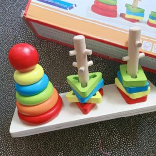 Thả hình khối 3 cọc tư duy
