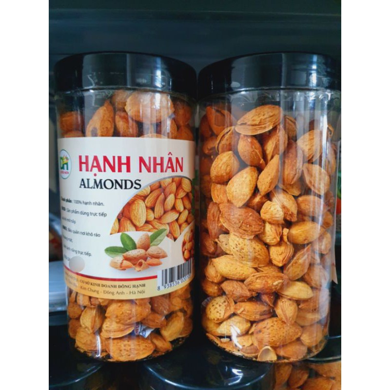 hũ 500g hạnh nhân rang bơ hàng mới