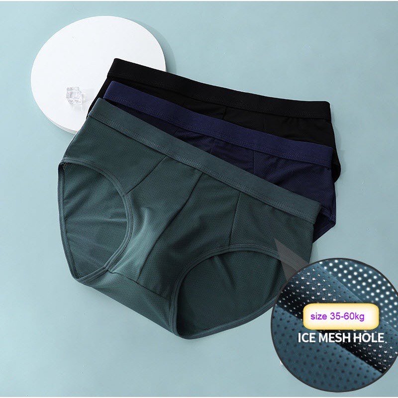 HIKITOKIDS - Quần chíp tam giác bé trai combo 3 quần lót nam size đại cotton cao cấp từ 35-60kg