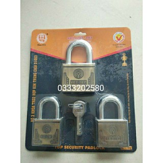 Bộ 01003 khoá cửa treo trùng chìa Việt Tiệp