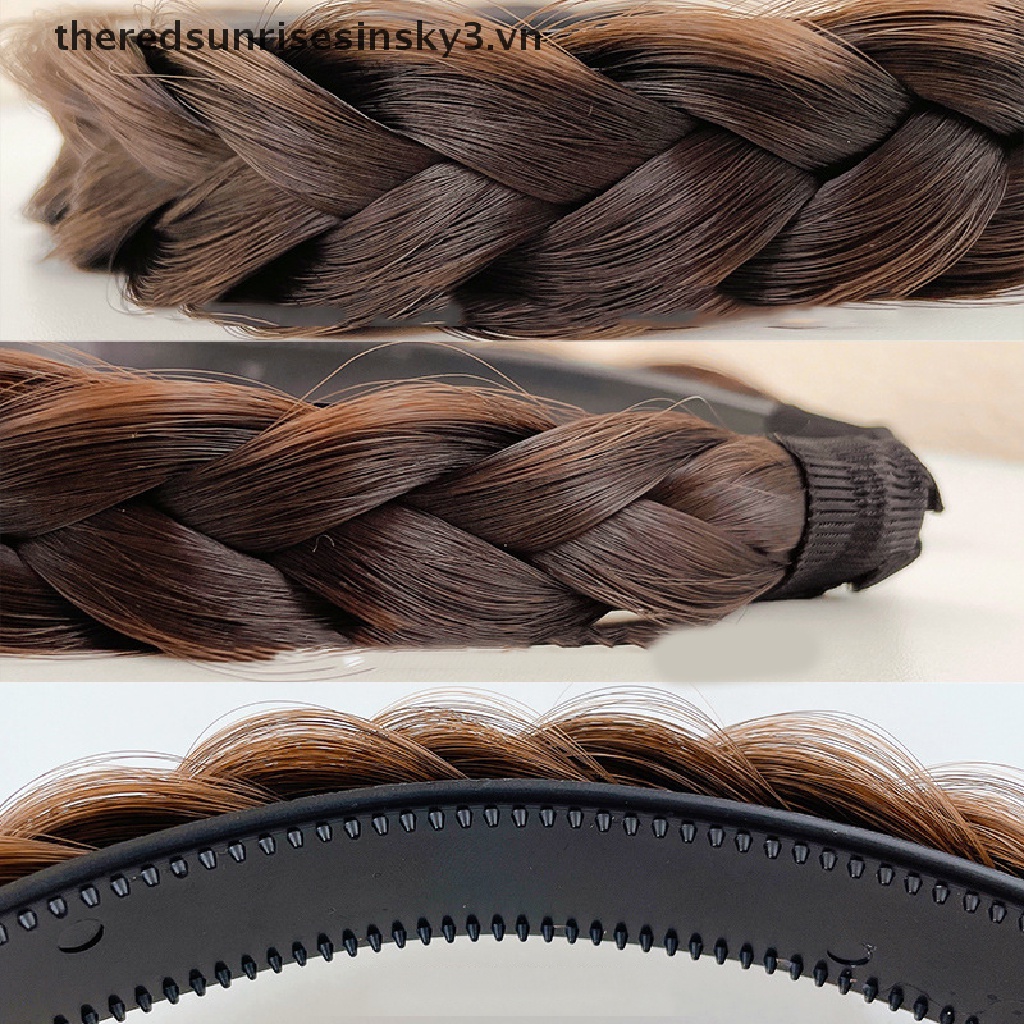 * Thời Trang Mới * * Băng Đô Cài Tóc Giả Thắt Bím Xương Cá Thủ Công Phong Cách Cổ Điển Dành Cho Bạn Nữ