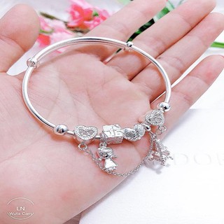 Vòng tay nữ kiểu Pandora bạc ta siêu đẹp