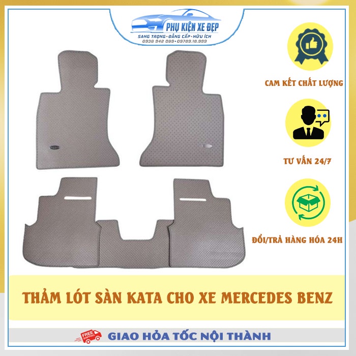 Thảm lót sàn ô tô Kata cao su Thái Lan cho xe Mercedes-Benz GLE/Benz S-Class/Benz GLS/Benz GLK/Benz E-Class/Benz CLA-GLA