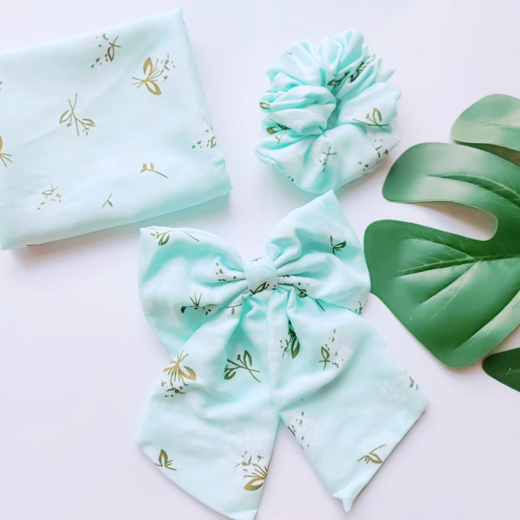 Kẹp Tóc Nơ ❤️ FREESHIP ❤️ Có Scrunchies Cùng Màu- Kẹp Đi Làm, Đi Tiệc, Đi Chơi Đều Xinh.