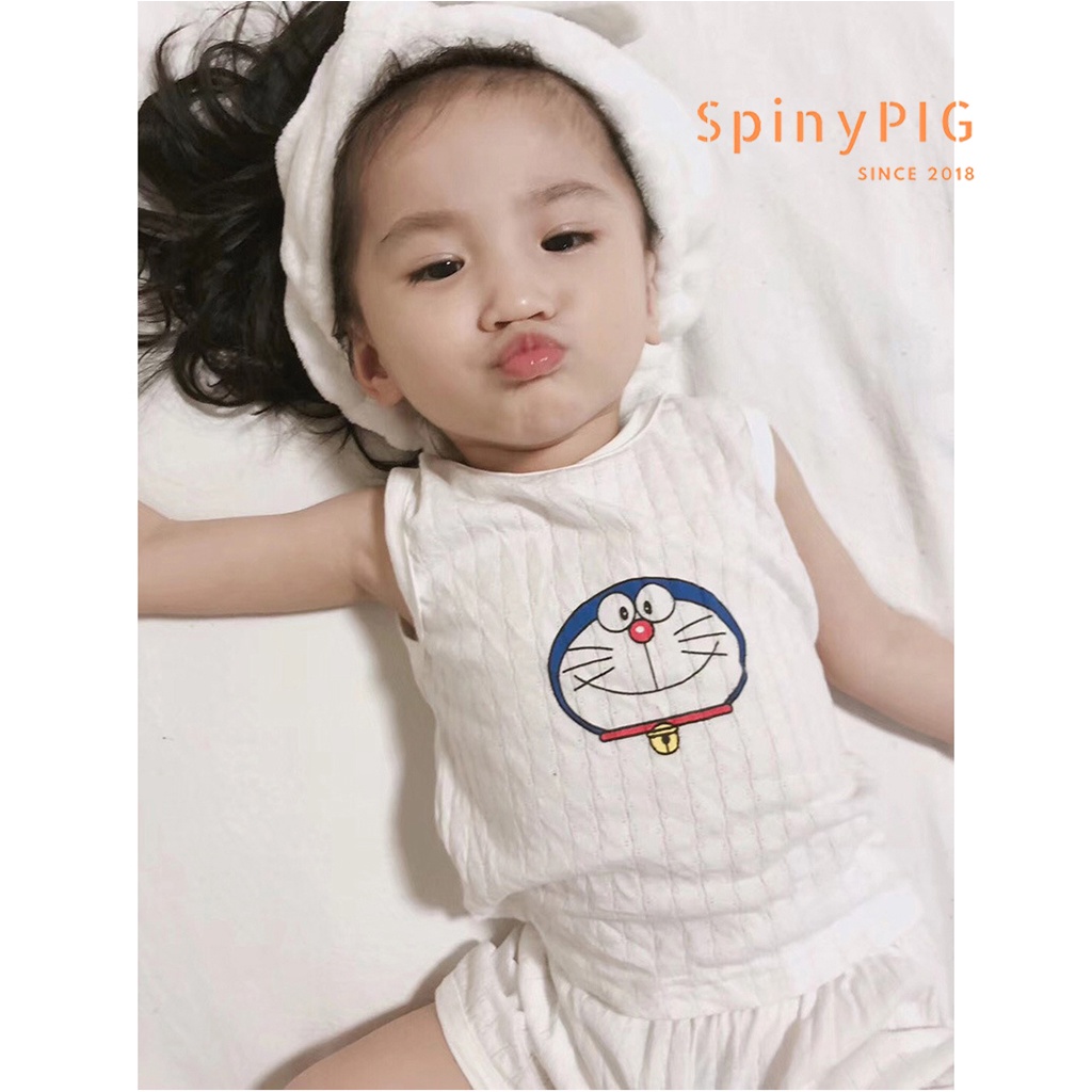 Bộ quần áo lửng mặc ở nhà cho bé 0-4 tuổi hè thu 100% cotton thoáng mát