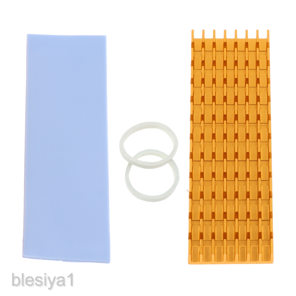 Aluminum SSD Heatsink Hard Disk Heat Sinks Cooler + Silicone Thermal Pad for M.2 NVMe PCIE 2280 Solid State Drive Gold | BigBuy360 - bigbuy360.vn