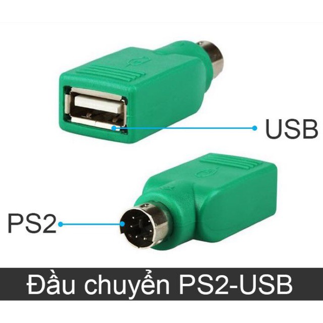COMBO 2 Đầu chuyển cổng PS2 ra USB