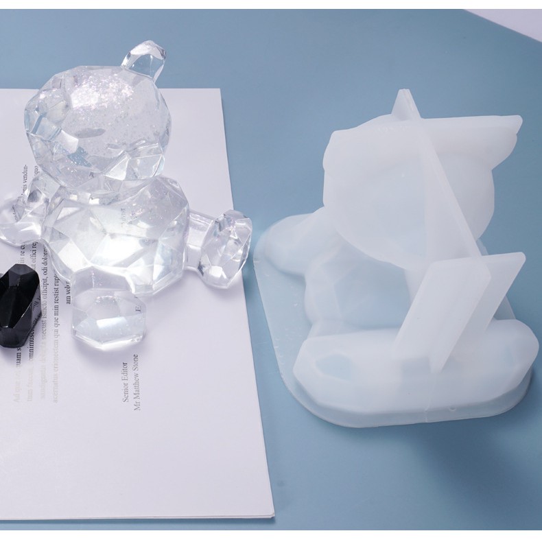 Khuôn Silicon Hình Gấu Teddy 3D Mới Làm Handmade